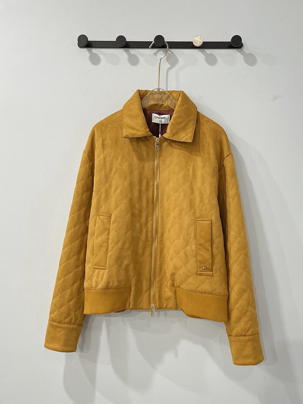 ✨Chanel Vintage Collared Quilted Bomber Jacket